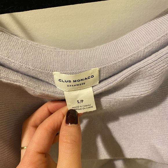 Club Monaco Cashmere Ruffled Sweater